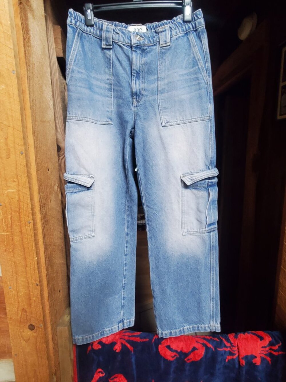 BDG Urban Outfitters High Waisted Skate Denim Cargo Jeans